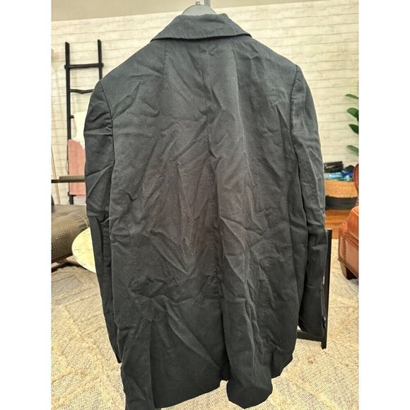 Madewell The Relaxed Blazer in Softdrape Two Button Black Women Size Large - Picture 4 of 8